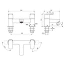 Cerafine D Dual Control Bath Filler - Chrome BC694AA