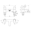Cerafine O Dual Control Bath Filler - Chrome BC707AA