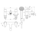 Cerafine O Dual Control Bath Shower Mixer with Shower Set - Chrome BC708AA