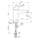 Ideal Standard Ceraflex Single Lever 1 Tap Hole Bath Filler - Chrome B1959AA