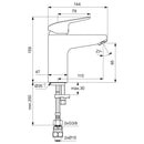 Ideal Standard Ceraflex Grande Single Lever Basin Mixer B2326AA