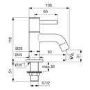 Ideal Standard Ceraline Basin Pillar Taps BC184AA