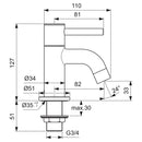 Ideal Standard Ceraline Bath Pillar Taps - Chrome BC187AA