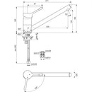 Ideal Standard Ceralook Single Lever Low Spout Kitchen Mixer - Chrome BD571AA