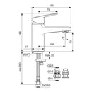 Ideal Standard Ceraplan Single Lever Basin Mixer - Chrome BD220AA