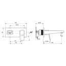 Ideal Standard Ceraplan Single Lever Wall Mounted Basin Mixer - Chrome BD244AA