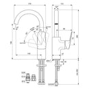 Ideal Standard Ceraplan Single Lever High Spout Basin Mixer - Chrome BD245AA