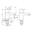 Ideal Standard Ceraplan Basin Pillar Taps - Chrome BD247AA