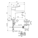 Ideal Standard Ceraplan Single Lever Basin Mixer With Ifix+ And Pop-up Waste - Chrome BD275AA