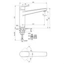 Ideal Standard Ceraplan Single Lever High Cast Spout Kitchen Mixer BD328AA