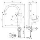 Ideal Standard Ceraplan Single Lever High Tubular Spout Kitchen Mixer BD336AA
