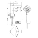 Ideal Standard Retail Edge 1 Tap Hole Single Lever Bath Shower Mixer with Shower Set - Chrome A7580AA