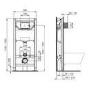 Ideal Standard Prosys 1150mm Wall Hung Wc Frame Mechanical Front Actuation CL2 Concealed Cistern R015367