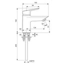 Ideal Standard Tesi Single Lever 1 Tap Hole Bath Filler - Chrome B1956AA