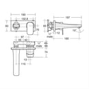 Ideal Standad Retail Tonic Ii Single Lever Built-in Basin Mixer 180mm Spout A6334AA