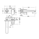 Ideal Standad Retail Tonic Ii Single Lever Built-in Basin Mixer 225mm Spout A6335AA