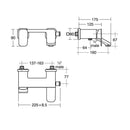 Ideal Standard Retail Tonic II Single Lever Manual Exposed Bath Shower Mixer - Chrome A6338AA