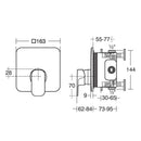 Ideal Standard Retail Tonic II Single Lever Manual Built-in Shower Mixer - Chrome A6339AA