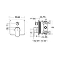 Ideal Standard Retail Tonic II Single Lever Manual Built-in Bath Shower Mixer - Chrome A6340AA