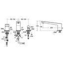 Ideal Standard Retail Tonic II Single Lever 3 Tap Hole Bath Shower Mixer with Spout - Chrome A6348AA