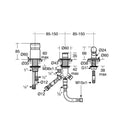 Ideal Standard Retail Tonic II Single Lever 3 Tap Hole Bath Shower Mixer with Diverter - Chrome A6349AA