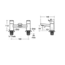 Ideal Standard Retail Tonic II Dual Control Bath Filler - Chrome A6353AA