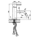JTP Inox Basin Mixer Tap Without pop-up waste - Stainless Steel