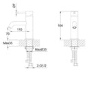 JTP Inox Basin Mixer Tap Without Waste - Stainless Steel