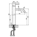 JTP Inox Tall Basin Mixer Tap - Stainless Steel