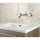 JTP Inox 3 Hole Wall Mounted Basin Mixer Tap - Stainless Steel