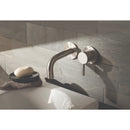 JTP Inox 2 Hole Wall Mounted Basin Mixer Tap - 155mm Spout Reach - Stainless Steel