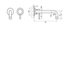 JTP Inox 2 Hole Wall Mounted Basin Mixer Tap - 155mm Spout Reach - Stainless Steel