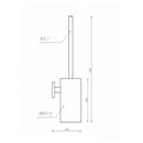 JTP Inox Toilet Brush Holder - Stainless Steel