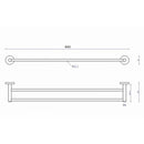 JTP Inox Double Towel Rail - Stainless Steel