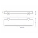 JTP Inox Glass Shelf - Stainless Steel