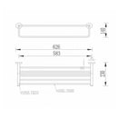 JTP Inox Towel Rail with Bar - Stainless Steel