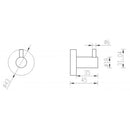 JTP Inox Single Robe Hook - Stainless Steel