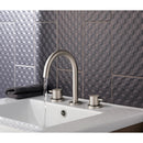 JTP Inox 3 Hole Deck Mounted Basin Mixer Tap - Stainless Steel