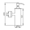JTP Inox Wall Mounted Soap Dispenser - Stainless Steel
