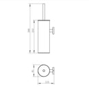 JTP Inox Wall Mounted Toilet Brush Holder - Stainless Steel