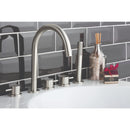 JTP Inox 5 Hole Bath Shower Mixer Tap with Diverter and Extractable Handset - Stainless Steel