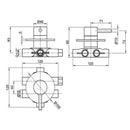 JTP Inox 4 Way Diverter Valve - Stainless Steel