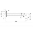 JTP Inox Basin Spout - 250mm Spout Reach - Stainless Steel