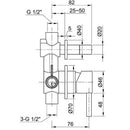 JTP Inox Single Lever Concealed Diverter Valve - Stainless Steel