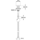 JTP Inox Pull Out Shower Handset - Stainless Steel