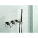 JTP Inox 2 Outlet Thermostatic Concealed Shower Valve with Hose Attachment - Stainless Steel