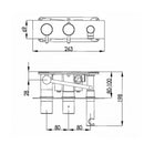 JTP Inox 2 Outlet Thermostatic Concealed Shower Valve with Hose Attachment - Stainless Steel