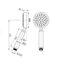 JTP Inox Round Shower Handle - Brushed Stainless Steel