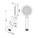 JTP Inox Round Shower Handle - Stainless Steel