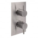 JTP Inox 2 Outlet Thermostatic Concealed Shower Valve - Stainless Steel